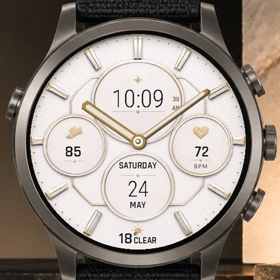 Porcelain Pulse Hybrid – Elegant — official Connect IQ artwork