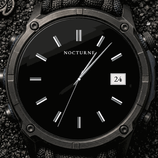 Nocturne Silver – Elegant Analog Watch Face