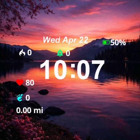 Sunset Over Lake Moon Sky