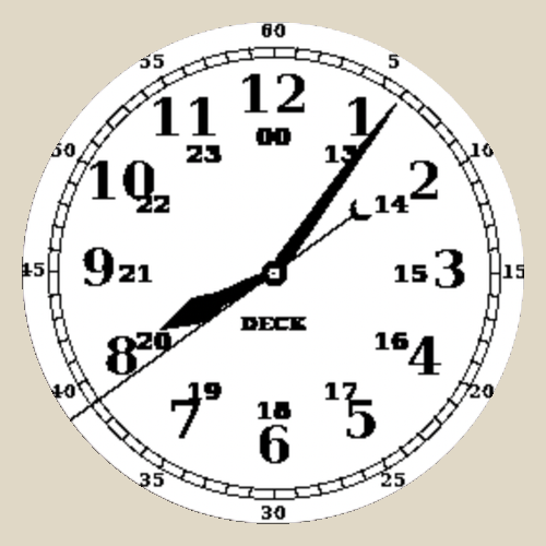 Navy Deck Clock