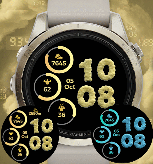 Cloud Goals | Digital Stats — official Connect IQ artwork
