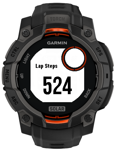 Demron Lap Steps Data Field