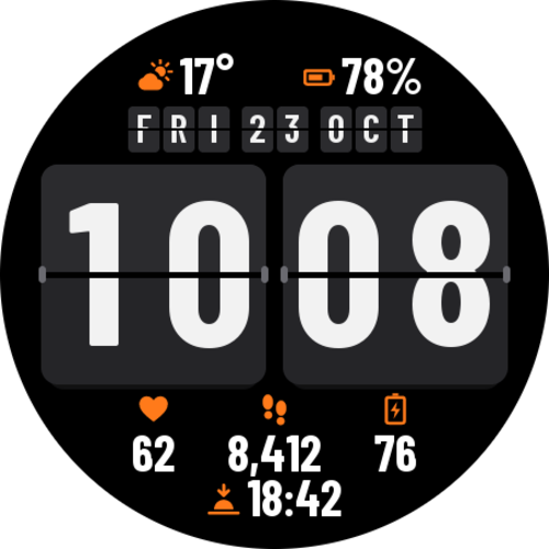 Flip Face: Flip Clock Watch Face