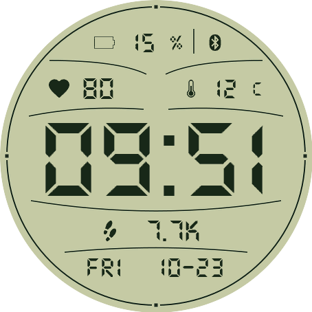 Retro LCD Radial Layout