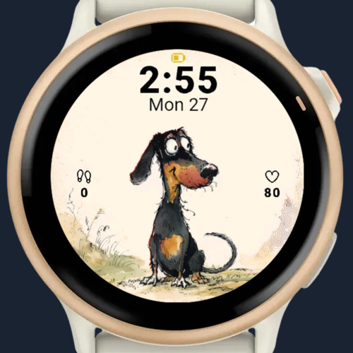 Dachshund Illustrated Watch Face