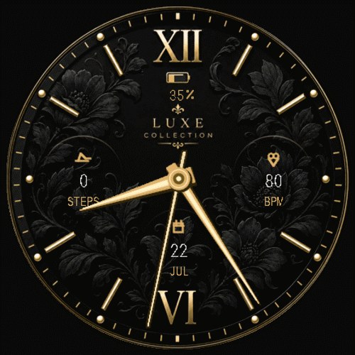Midnight Bloom - Luxury Floral Analog Watch Face — official Connect IQ artwork