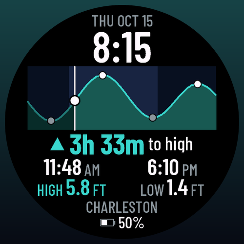 Tide Line — NOAA Tide Curve Watch Face
