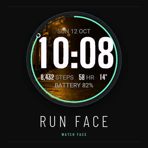 Run Face — the watch face for the Run data field