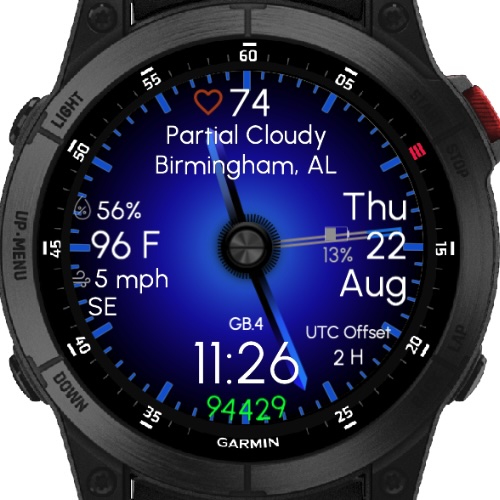 Gradient Blue (GB) - Garmin Weather (51mm) TRIAL