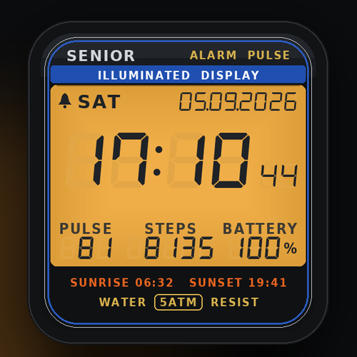 Senior LCD Type: Watch Face