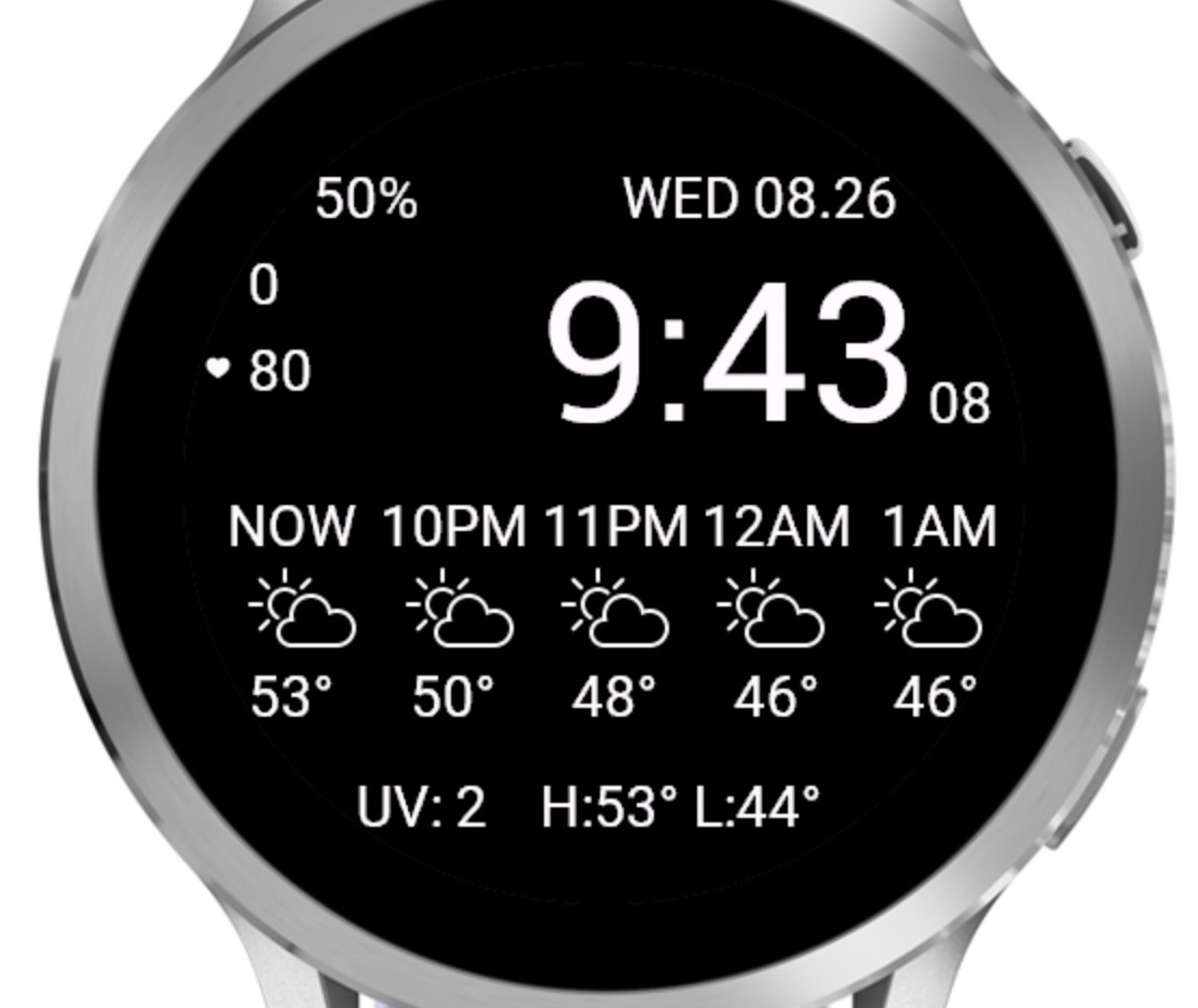 Minimalist Hourly Weather
