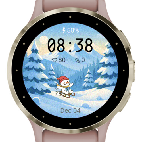 Snowy Hills Sledding – Animated Snowman
