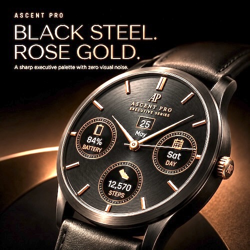 Ascent Pro: Luxury Analog Watch Face — official Connect IQ artwork