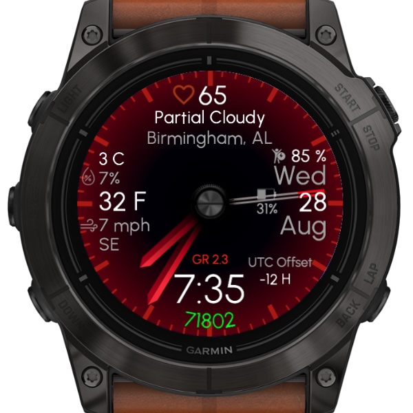 Hybrid Gradient Red (OWM Weather) TRIAL ONLY