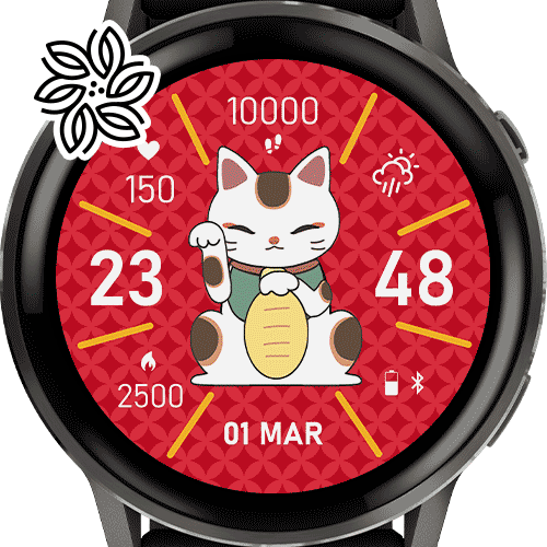 Maneki Neko Red Charm | Connect IQ Store