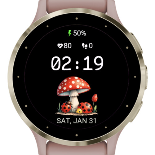 Cute Ladybugs and Mushroom