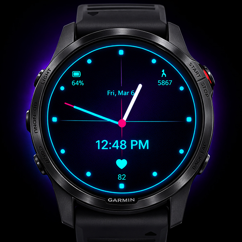 Neon Pulse – Cyberpunk AMOLED Watch Face