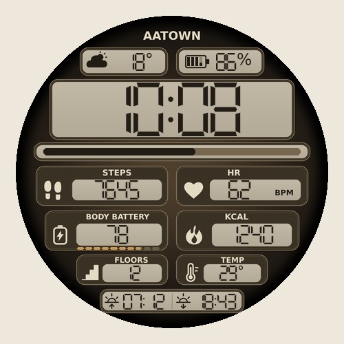 AATOWN Retro LCD
