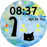 Swimming Black Cat