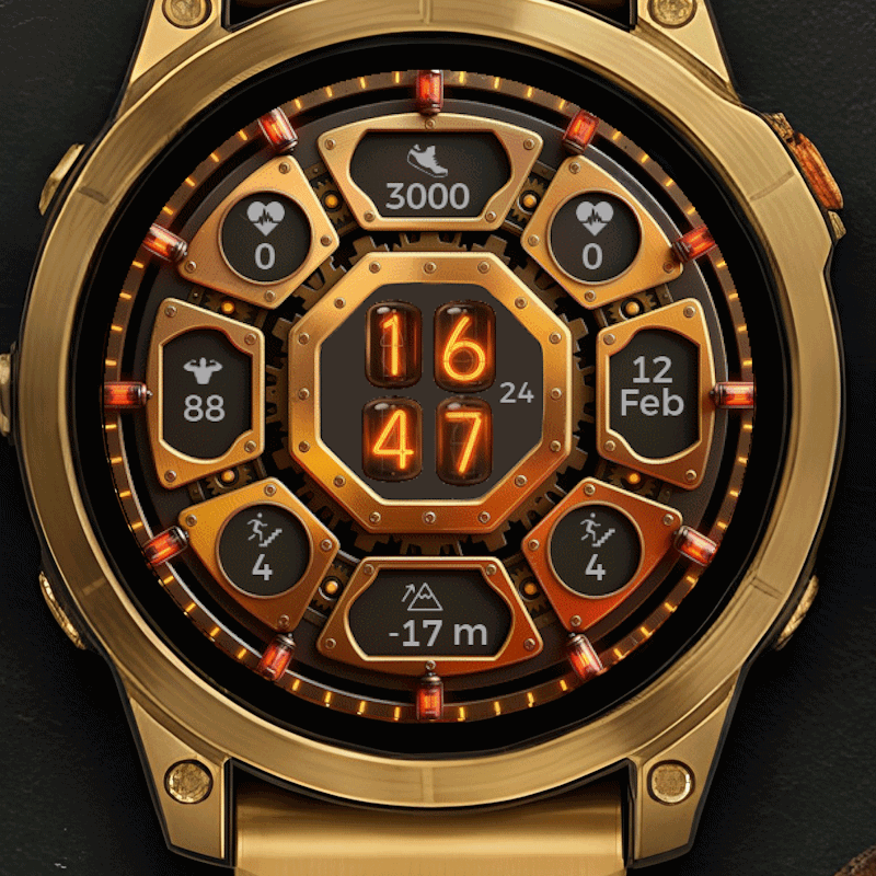 Steampunk Data Master — official Connect IQ artwork