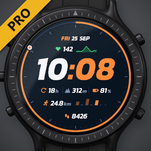 Astra Stride Pro – 跑步表盘，经典运动风