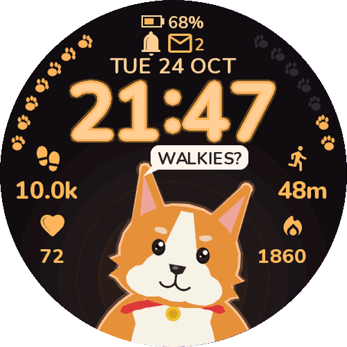 Walkies — quadrante con cane, crea il tuo cane