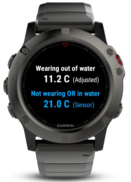 Garmin fenix 5x plus temperature sensor sale