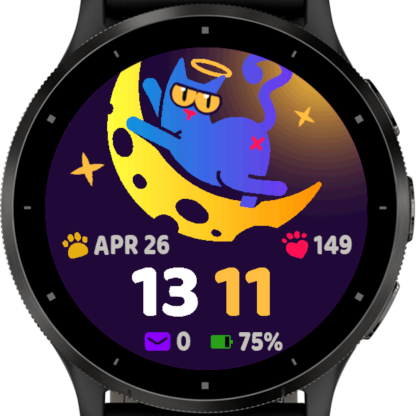 Moon Kitty Watch Face