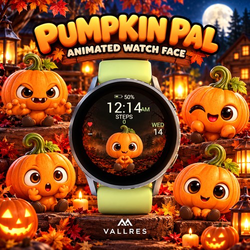 Pumpkin Pal – Animated Halloween Watch Face