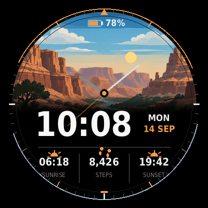 Canyon Trail Watch face · Screenshot 1