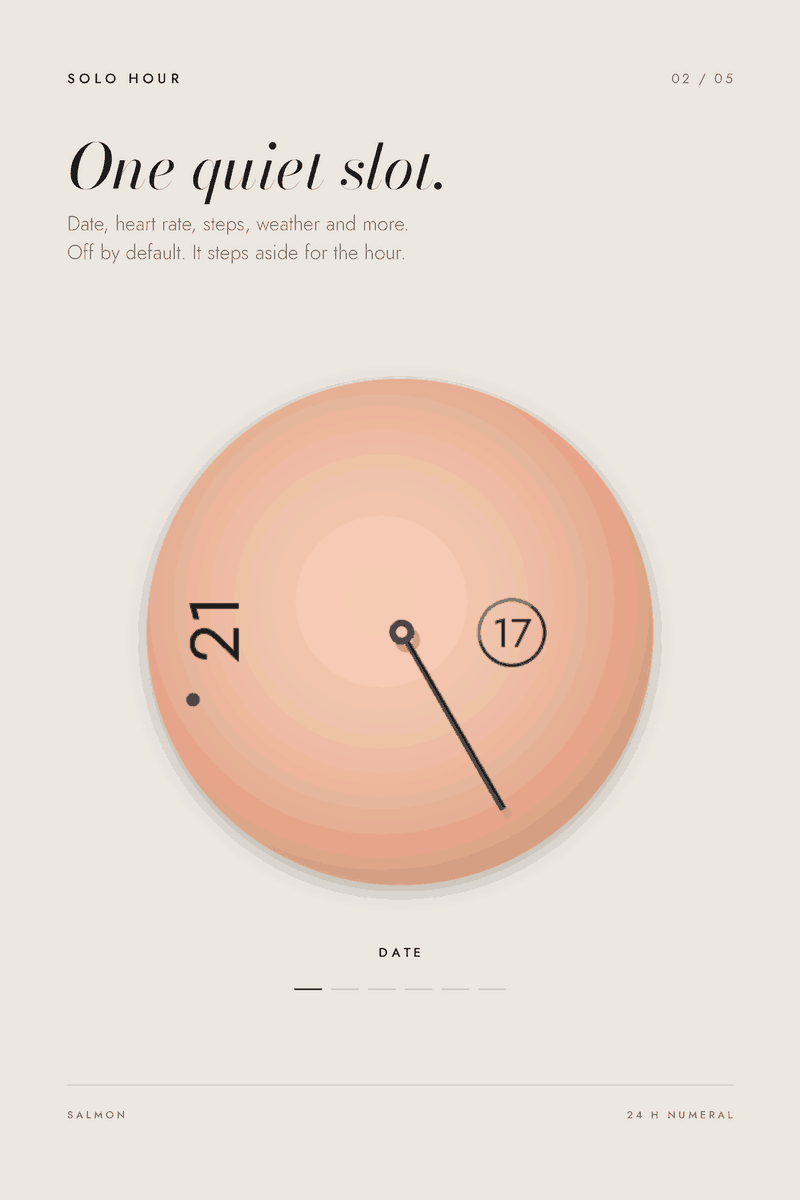 Solo Hour - Cleanest Minimal Analog Watch Face · Screenshot 1
