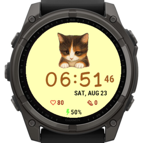 Curious Cat Watch Face · Screenshot 0