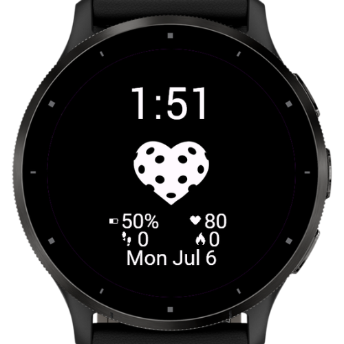 Pickleball Watch Face – Heart Custom Sport Stats · Screenshot 0