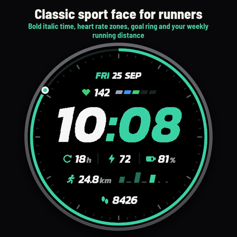 Astra Stride Pro – 跑步表盘，经典运动风 · Screenshot 0