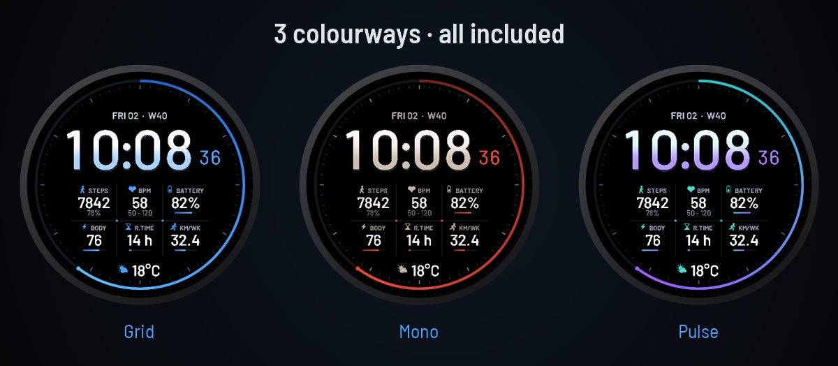 Pure Digital - Big Clean Minimal Watch Face · Screenshot 1