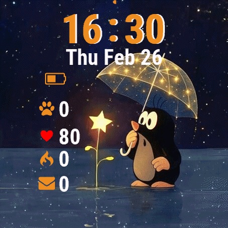 Penguin Holding Umbrella Rain · Screenshot 1