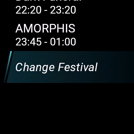 Festival Running Order Widget · Screenshot 4