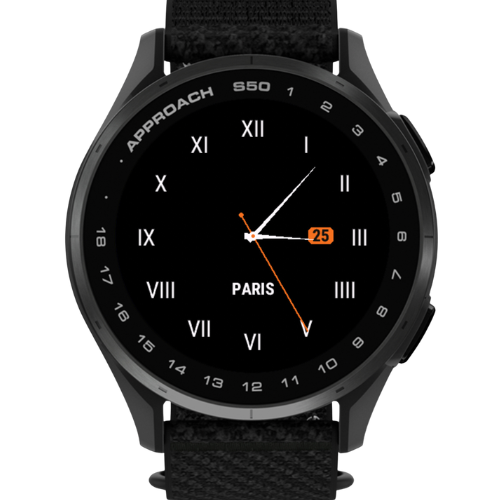 Elegant Paris Watch Face - Paris Black Orange Face · Screenshot 0