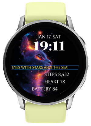 Star Cat watch face screenshot 3