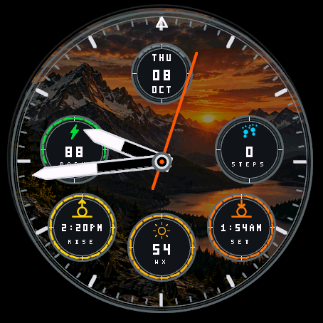 Sunset Analog AMOLED · Screenshot 1