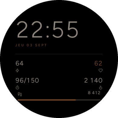 Paper - Clean Typography Watch Face · Screenshot 2