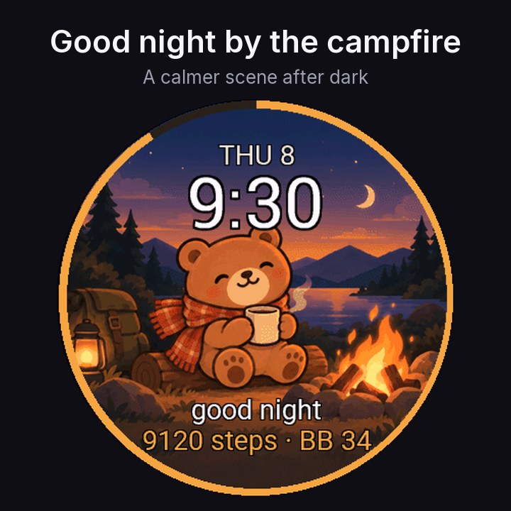 DayBear - Cute Bear Watch Face · Screenshot 3