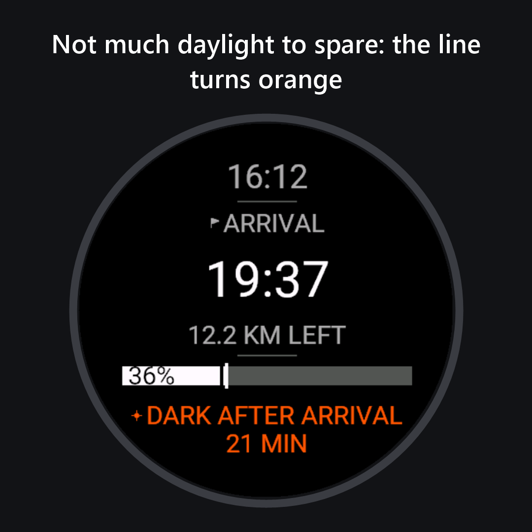 WaySense - Arrival Time (ETA), Sunset & Rain · Screenshot 3