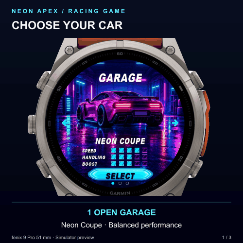 NEON APEX: RACING GAME · Screenshot 1