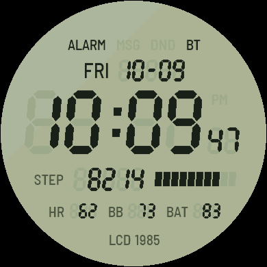 LCD 1985 Watch Face - Retro 80s Digital · Screenshot 0