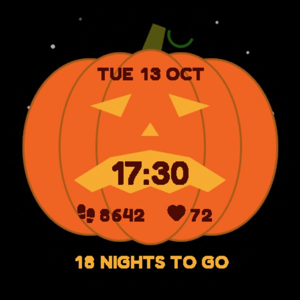 Mood Pumpkin - Halloween Watch Face · Screenshot 4