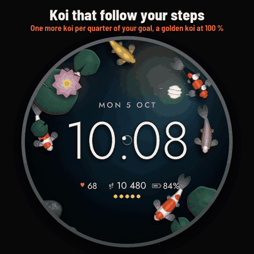 Astra Koi Pro – 动态日式锦鲤表盘 · Screenshot 1