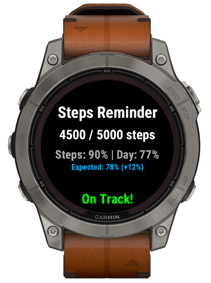 Steps reminder · Screenshot 1