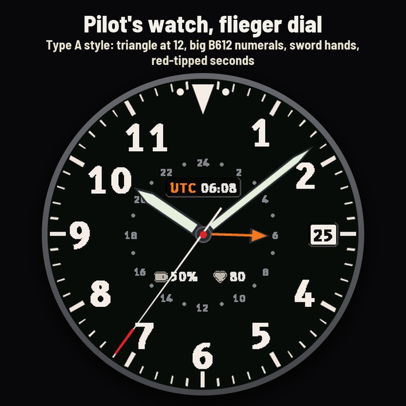飞行员 Pilot Pro – Astra 表盘，GMT 与 UTC · Screenshot 0