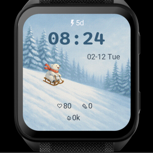 Winter Sledding Bear – Animated · Screenshot 0